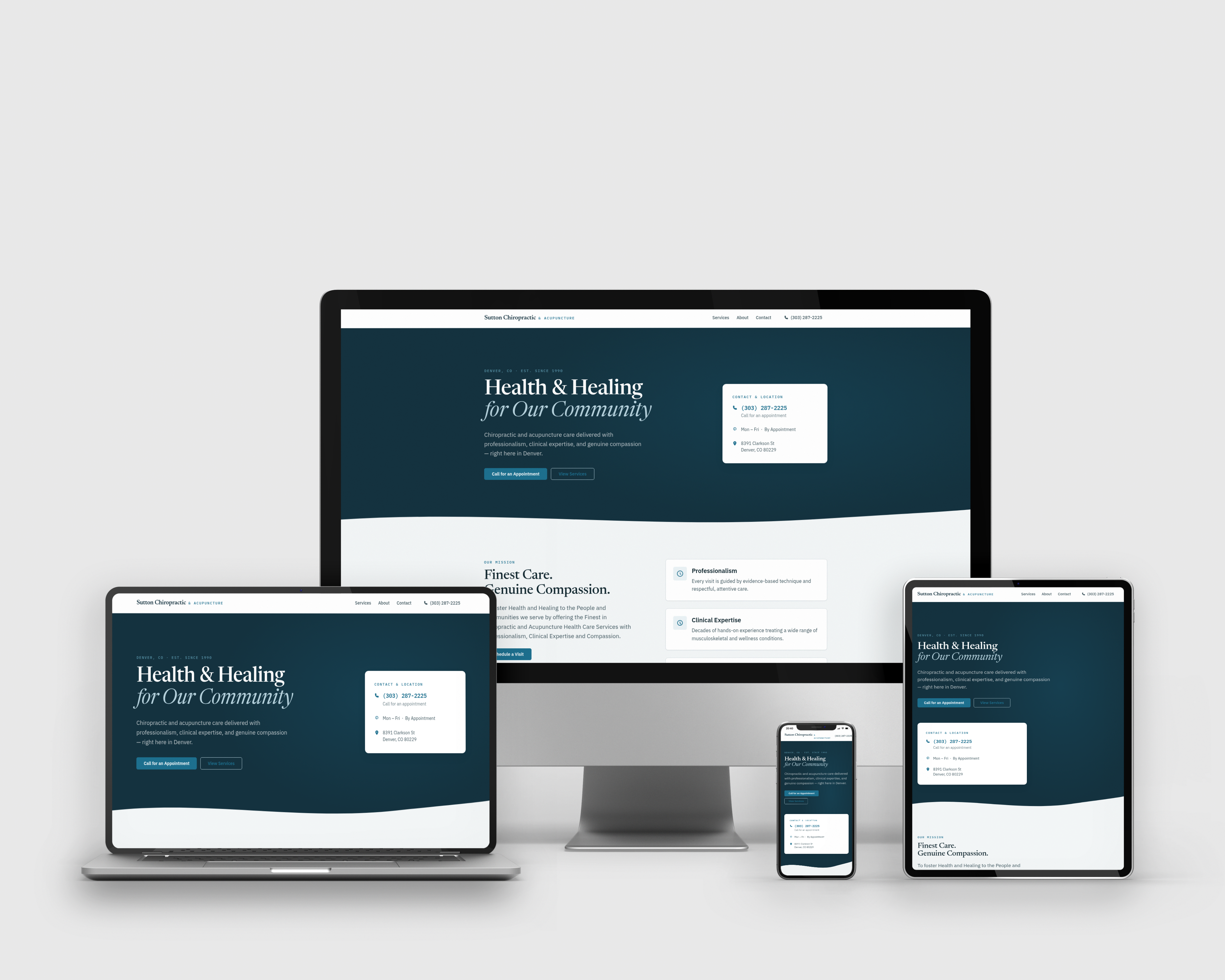 Sutton Chiropractic project screenshot